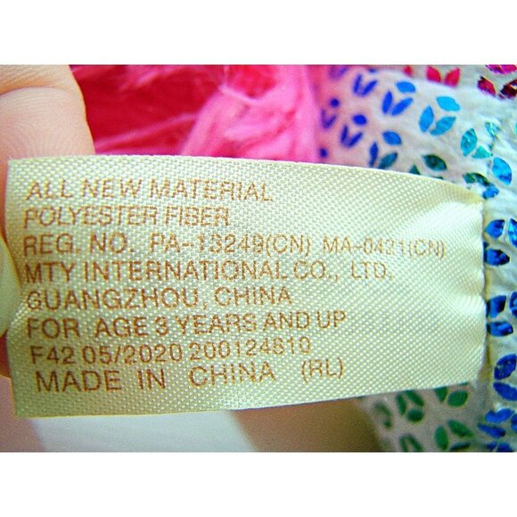 Dan Dee Rainbow Sparkle Glitter Unicorn Plush Stuffed Animal Toy Security 11” - Picture 10 of 11